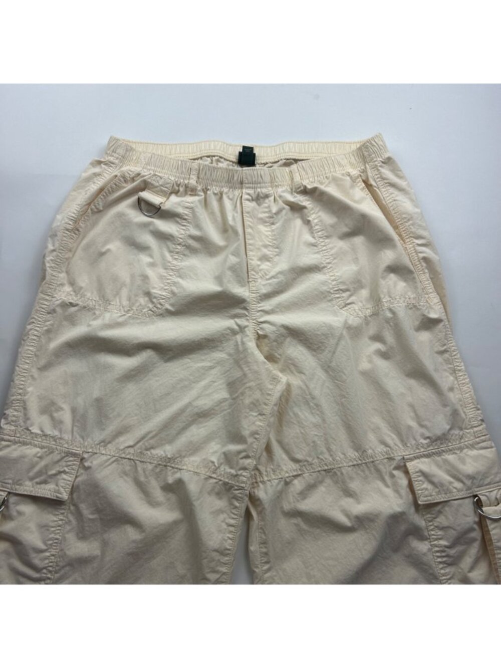 Wild Fable Cream Poplin Canvas Pull On Cargo Pant L - Picture 2 of 7
